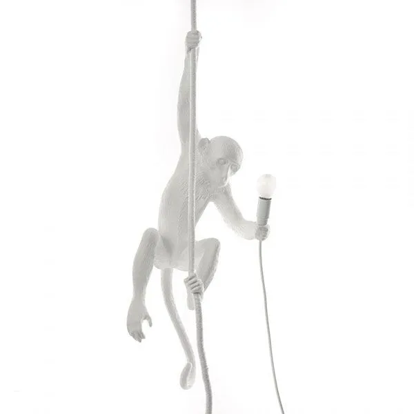 Seletti Monkey With Rope Hvid – loftlampe — produktfoto