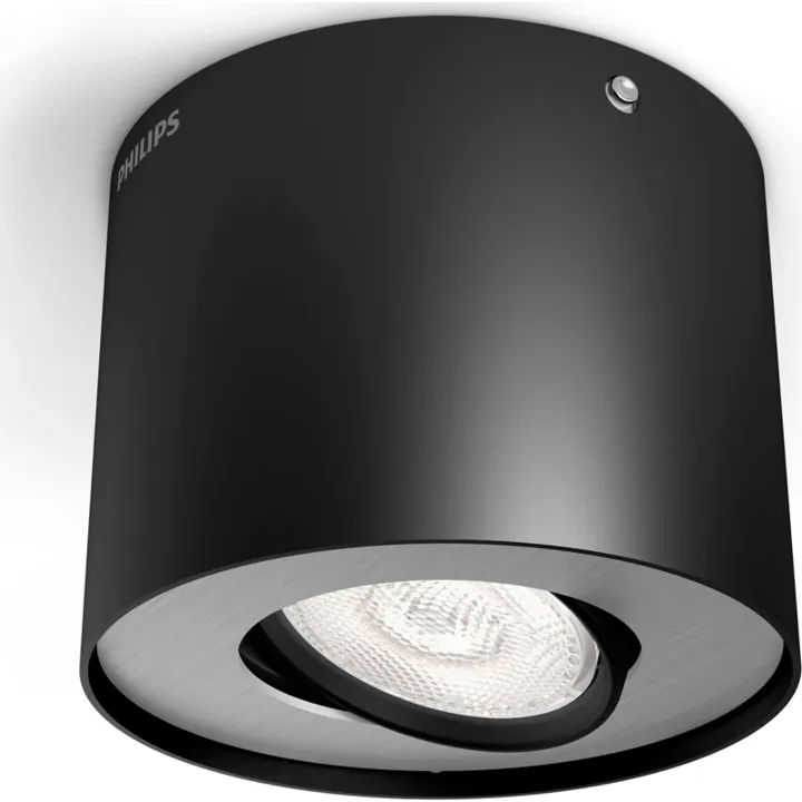 Philips myLiving Phase påbygningsspot, sort – spot — produktfoto