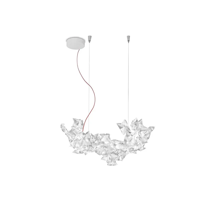 Slamp Hanami Lille Transparent/Rød Wire – pendel — produktfoto
