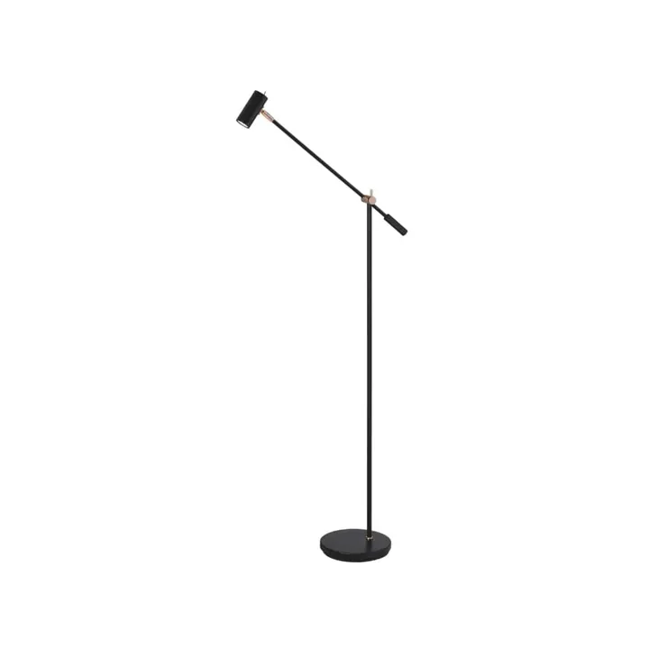 Belid Cato Mat Sort/Messing – gulvlampe — produktfoto
