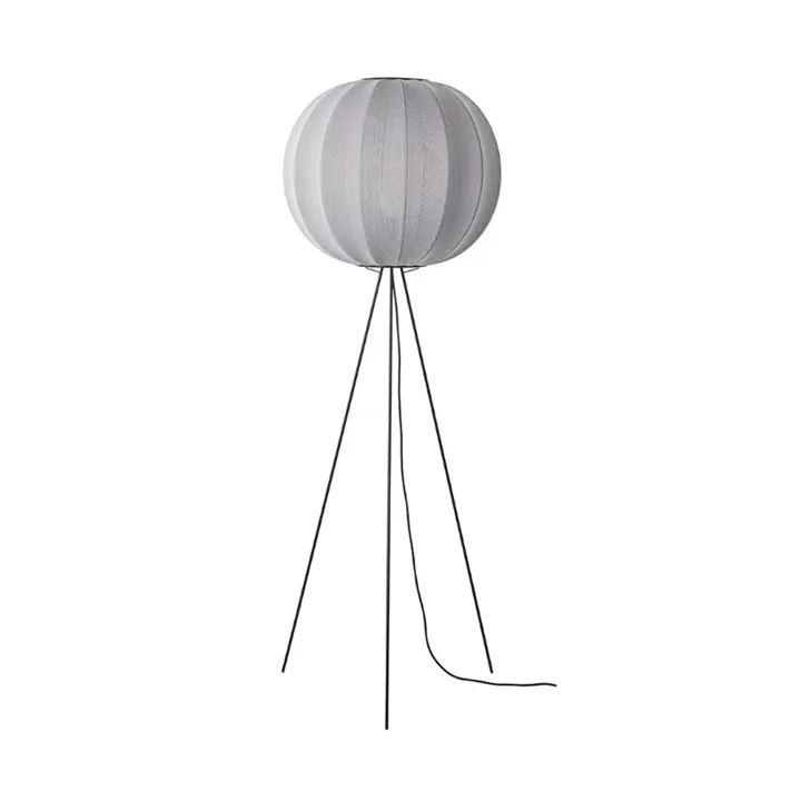 Made By Hand Knit-Wit Round Høj Ø60 Sølv – gulvlampe — produktfoto