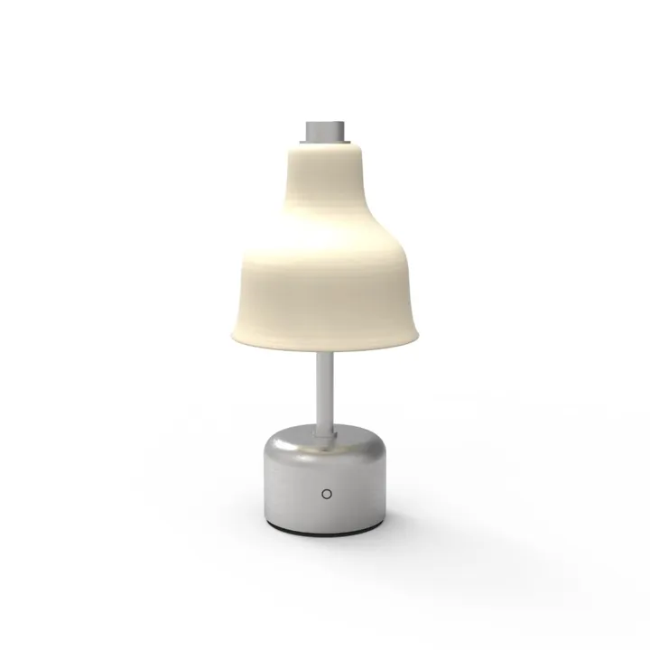 Gejst Avra Portable Børstet Stål/Creme - Udstillingsmodel - NUAD – bordlampe — produktfoto