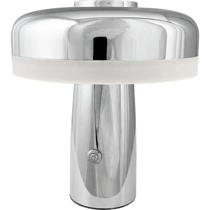 Dyberg Larsen Porter genopladelig , krom – bordlampe — produktfoto