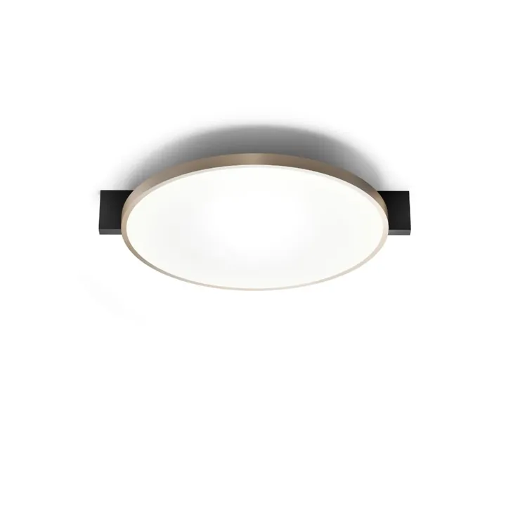 Porsche Studio Inlay Round C2 Matt Black / Satin Gold - Porsche – loftlampe — produktfoto