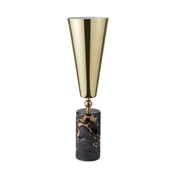 TATO Vox Sort/brun Marmor & Messing Stor – bordlampe — produktfoto