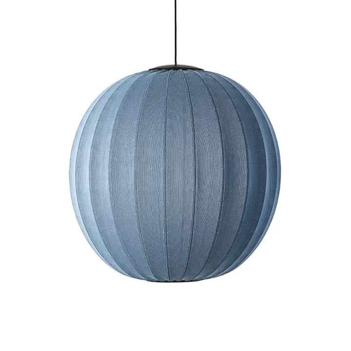 Made By Hand Knit-Wit Round Ø75 Blue Stone LED – pendel — produktfoto