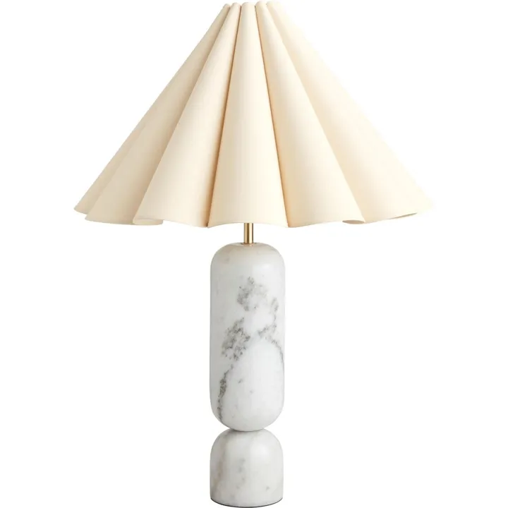 Decotique Lauren H77 Hvid/Natural – bordlampe — produktfoto