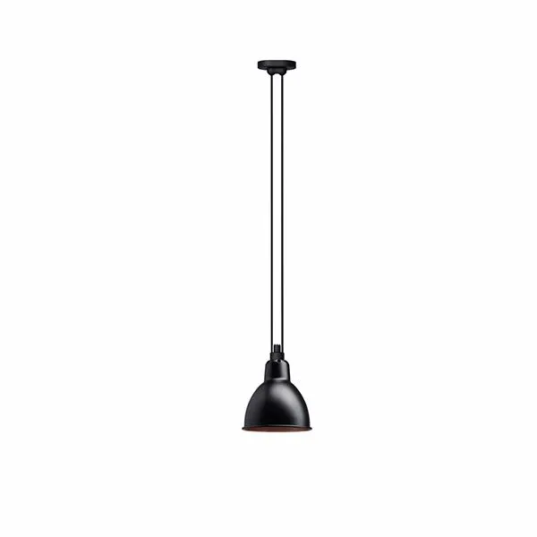 La Lampe Gras N322 Mat Sort & Kobber Round – pendel — produktfoto