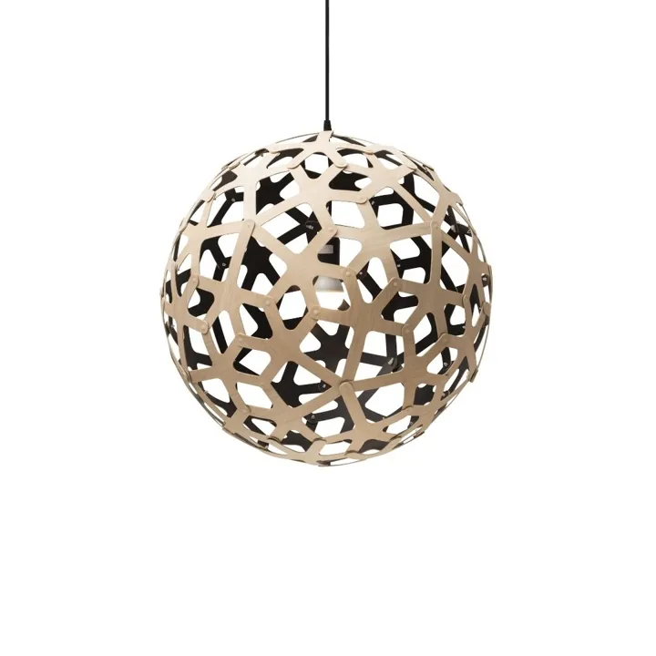 David Trubridge Coral Ø80 Bamboo / Sort – pendel — produktfoto