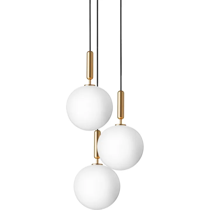Nuura Miira 3 Stor Messing & Opal – pendel — produktfoto