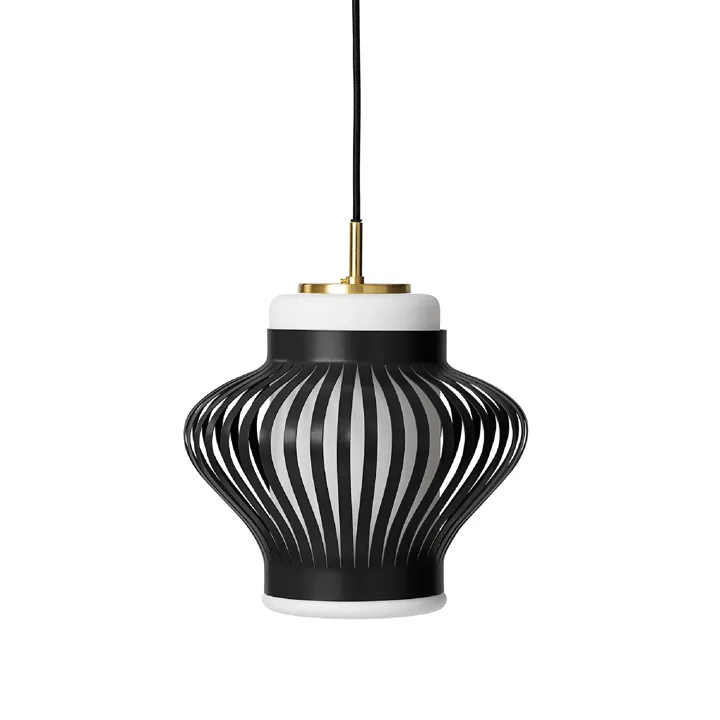 Warm Nordic Opal Lamella Sort Noir – pendel — produktfoto