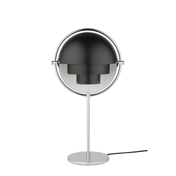 GUBI Multi-Lite Krom & Sort – bordlampe — produktfoto