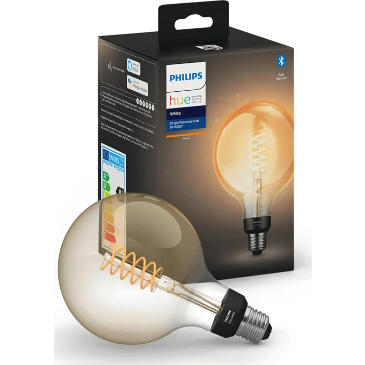 Philips Hue White E27 globepære, 2100K, 7W, Ø12,5 cm – pære — produktfoto