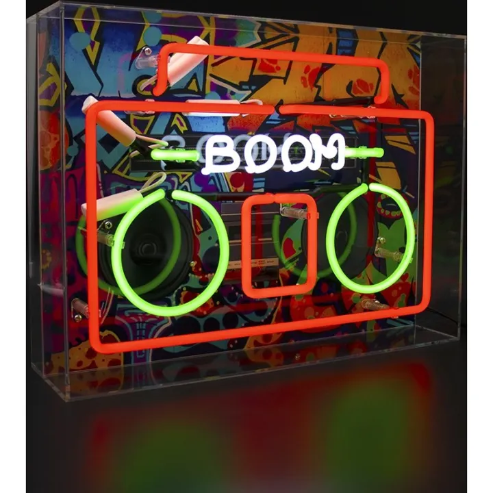 Locomocean Bom Box neonskilt – dekorationslys — produktfoto