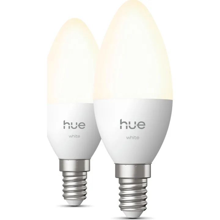 Philips Hue White E14 kertepære, 2700K, 5,5W, 2-pak – pære — produktfoto