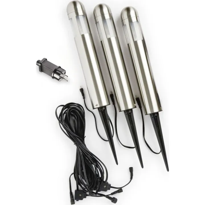 Konstsmide Amalfi bedlamper, rustfrit stål – bedlampe — produktfoto