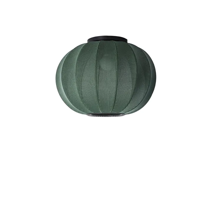 Made By Hand Knit-Wit Round Ø45 Tweed Green – loftlampe — produktfoto
