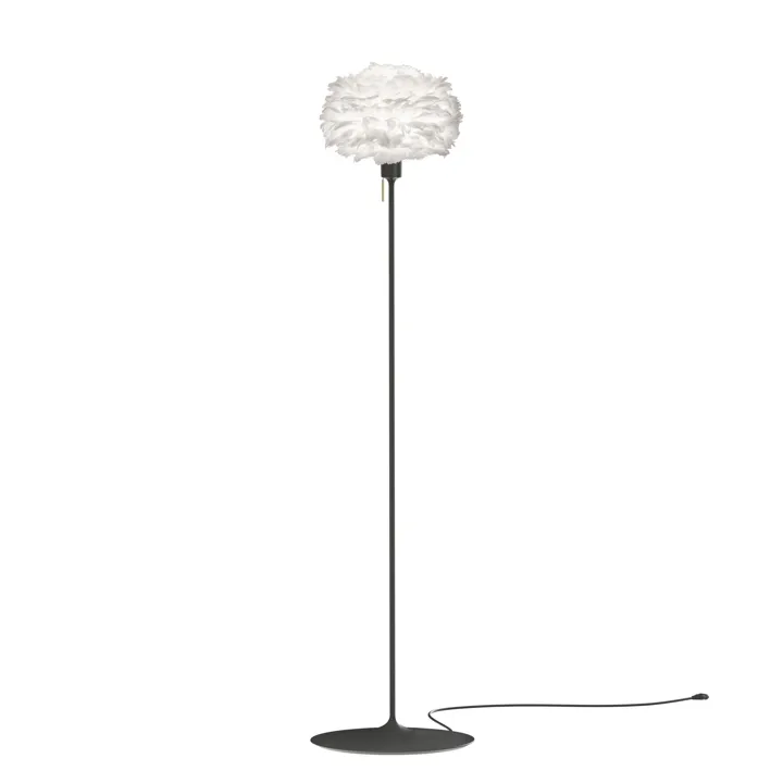 Umage Eos Mini Hvid med Ben I Sort – gulvlampe — produktfoto