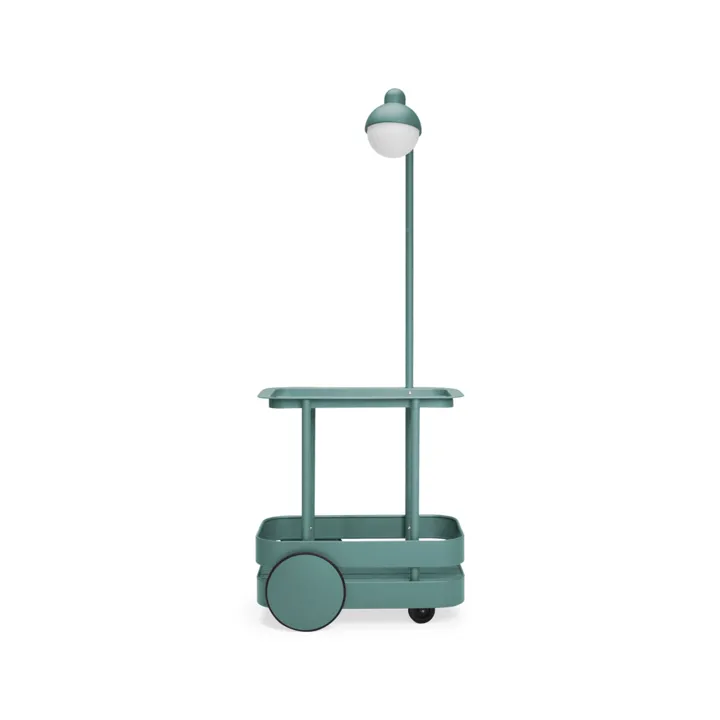 Fatboy Jolly Trolley Rullevogn Med Lampe Dark Sage – gulvlampe — produktfoto