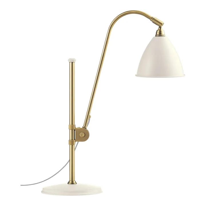 GUBI Bestlite BL1 Mat Hvid/Messing – bordlampe — produktfoto