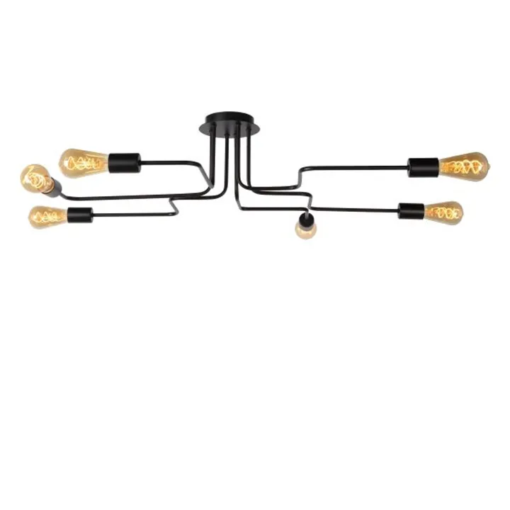 Lucide Lester 6 Sort – loftlampe — produktfoto