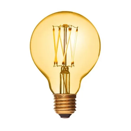 Spotlight DANLAMP LED Globe de luxe gold 2W 920 100lm E27 Ø80 – pære — produktfoto