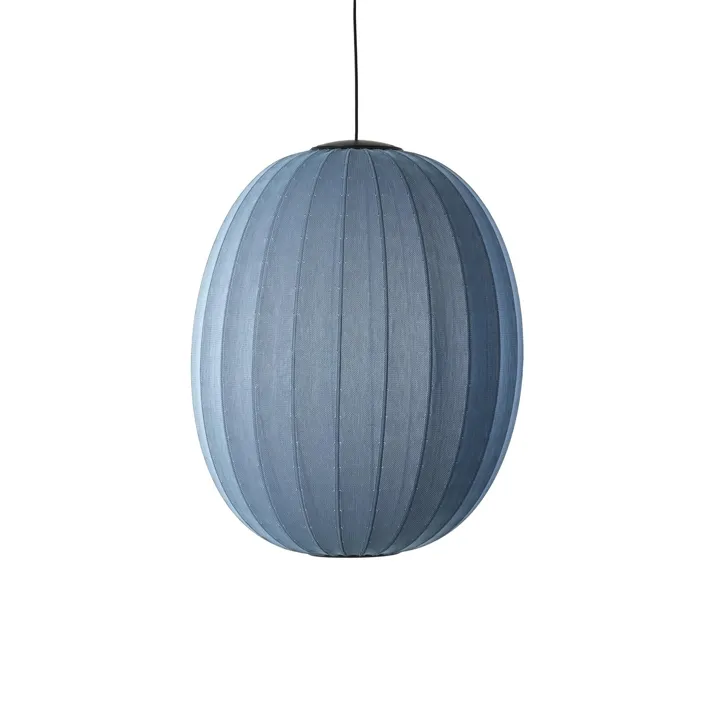 Made By Hand Knit-Wit High/Oval Ø65 Blue Stone LED – pendel — produktfoto
