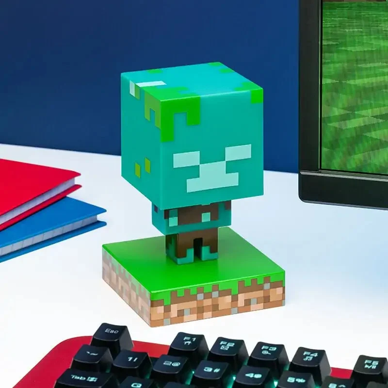 Minecraft Drowned Zombie Icon lys Lampe — produktfoto
