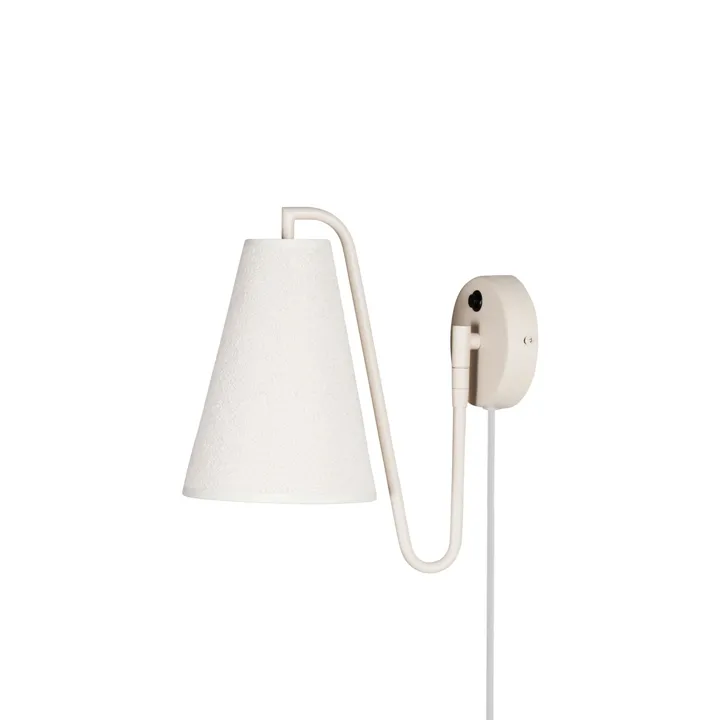 Globen Lighting Lou Bouclé Hvid/Beige – væglampe — produktfoto