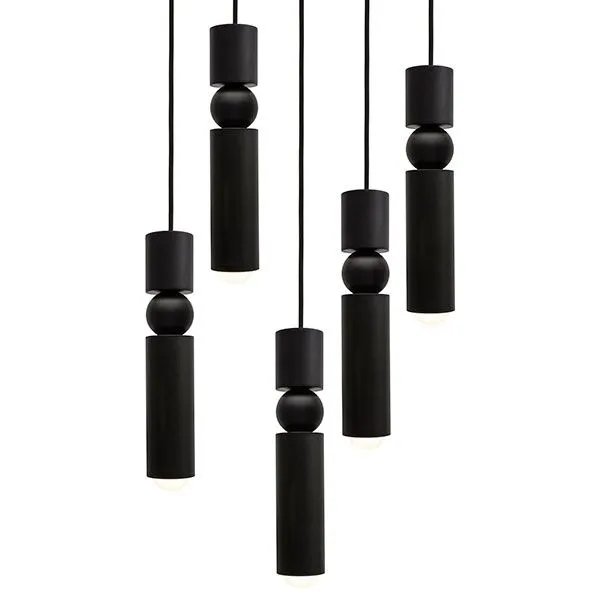 Lee Broom Fulcrum 5 Stk Mat Sort – pendel — produktfoto