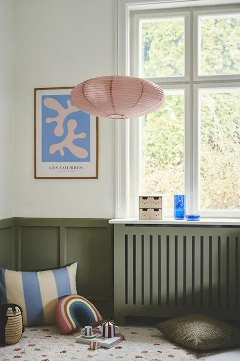 Nordlux Villo rispapir 60, dusty rose – pendel — produktfoto