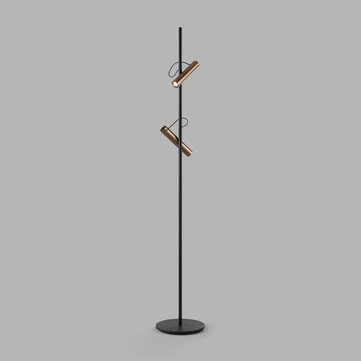 LIGHT-POINT Spirit F1 LED Sort/Rose Gold - 2700K – gulvlampe — produktfoto