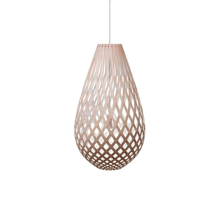 David Trubridge Koura H100 Bamboo / Hvid – pendel — produktfoto