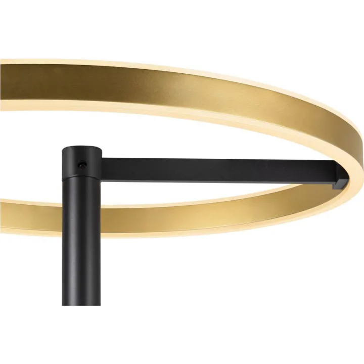 SLV One Straight , sort/messing – gulvlampe — produktfoto