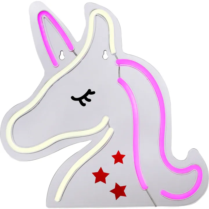 Paul Neuhaus Unicorn neonskilt – væglampe — produktfoto