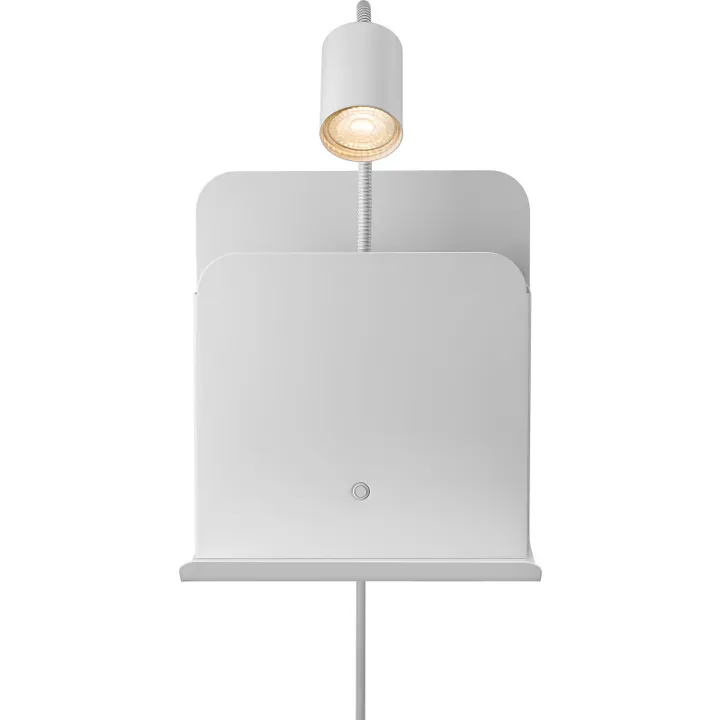 Nordlux Roomi med USB, hvid – væglampe — produktfoto