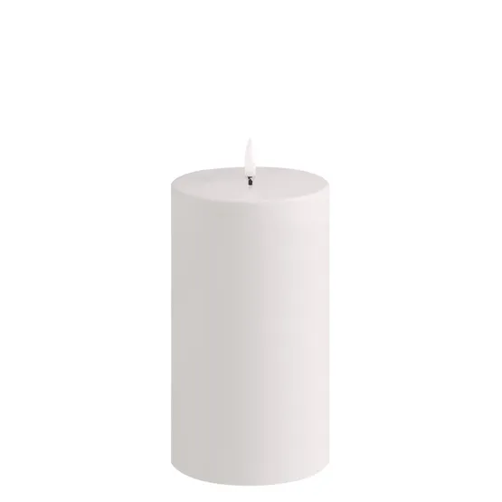 Uyuni Udendørs LED bloklys, White, 10,1x17,8 cm – LED-stearinlys — produktfoto