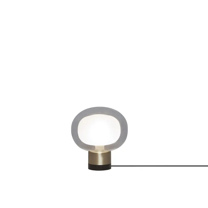 TOOY Nabila 552.36 Mat Sort/Børstet Messing med Klar Glas – bordlampe — produktfoto