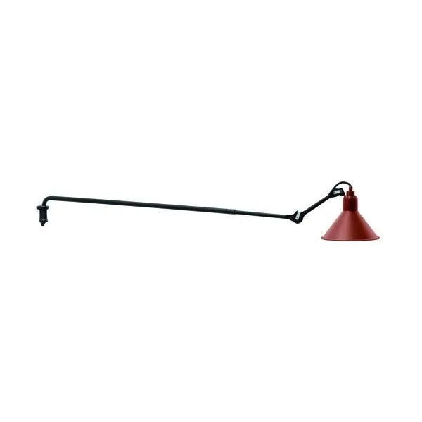 La Lampe Gras N213 Mat Sort & Mat Rød – væglampe — produktfoto
