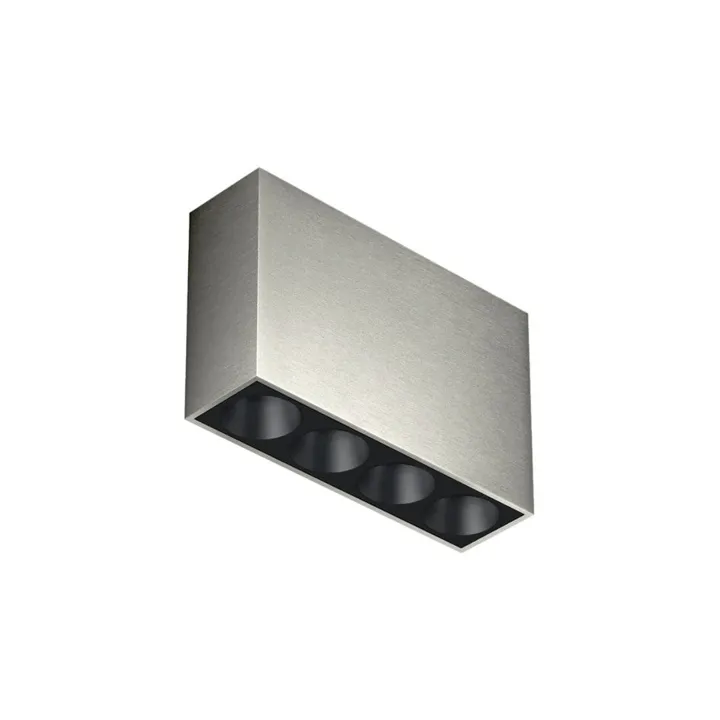Flos Light Shadow Surface 4 Spots Optic Flood Stål/Sort – spot — produktfoto