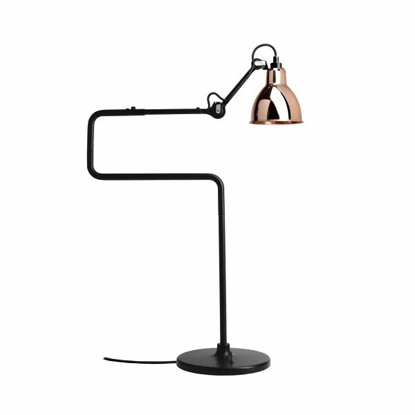 La Lampe Gras N317 Mat Sort & Kobber – bordlampe — produktfoto