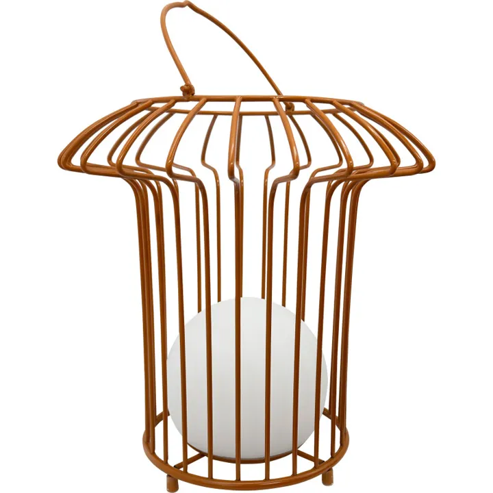Dyberg Larsen Basket udendørs genopladelig lanterne, orange – udendørslampe — produktfoto