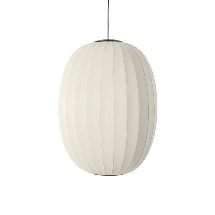 Made By Hand Knit-Wit High/Oval Ø65 Pearl White LED – pendel — produktfoto