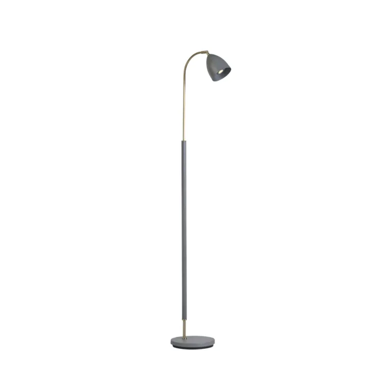 Belid Deluxe Grå/Messing – gulvlampe — produktfoto
