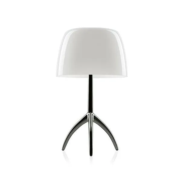 Foscarini Lumiere Piccola Hvid Sortforkromet – bordlampe — produktfoto