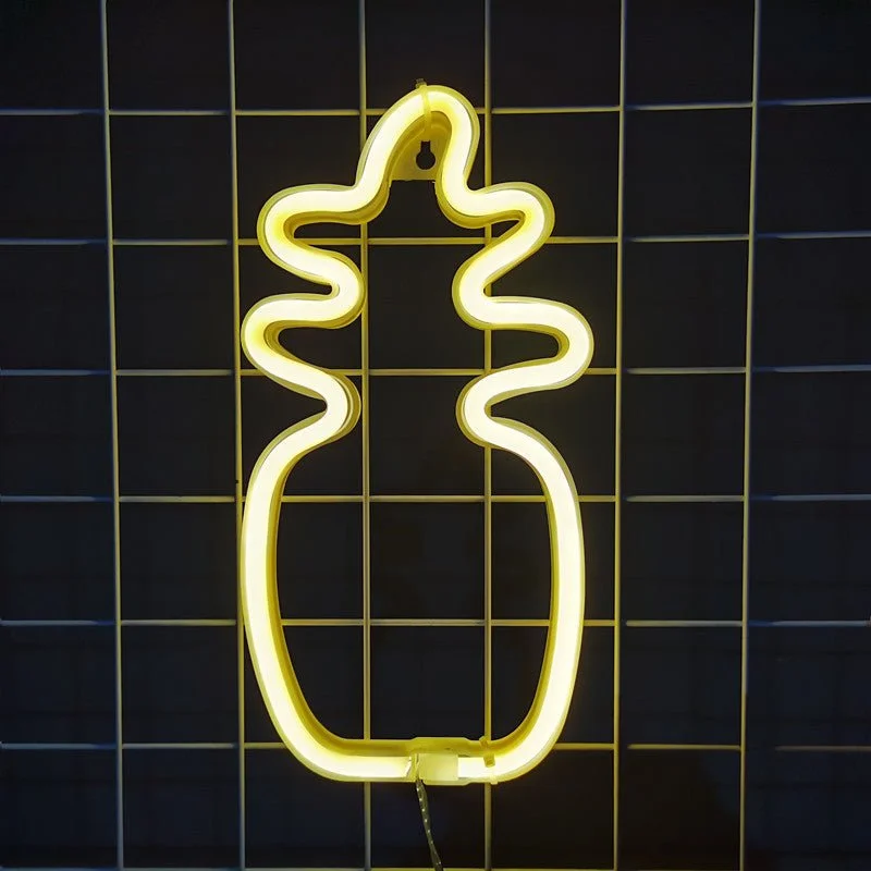 Geekd Ananas Neon LED Lampe – dekorationslys — produktfoto