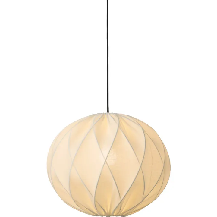 Nielsen Light Jasmin , sort ledning, hvid – pendel — produktfoto