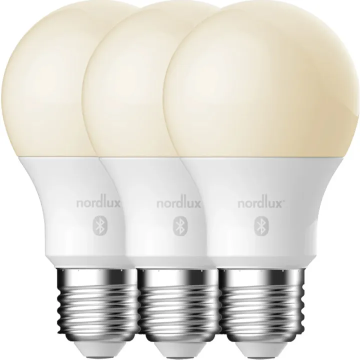 Nordlux Smart E27 standardpære, 2200K-6500K, 7W, 3-pak – pære — produktfoto
