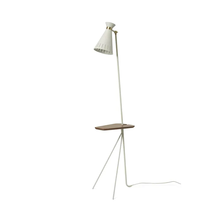 Warm Nordic Cone med Bord Varm Hvid – gulvlampe — produktfoto
