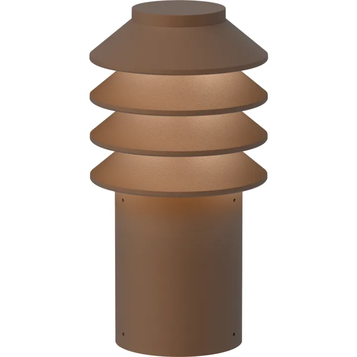 Louis Poulsen Bysted Garden , 2700K, anker, corten, lav – udendørslampe — produktfoto